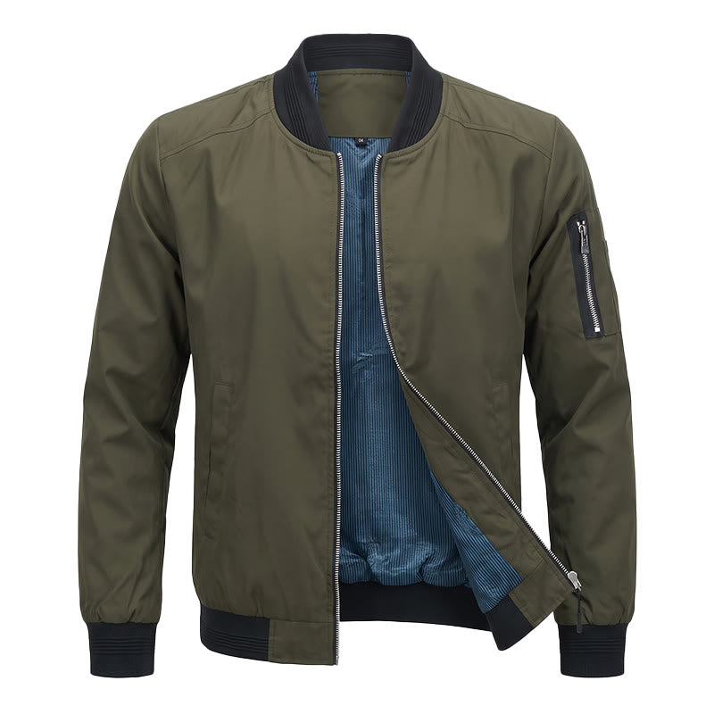 Veste bomber classique à col montant pour homme - image 6