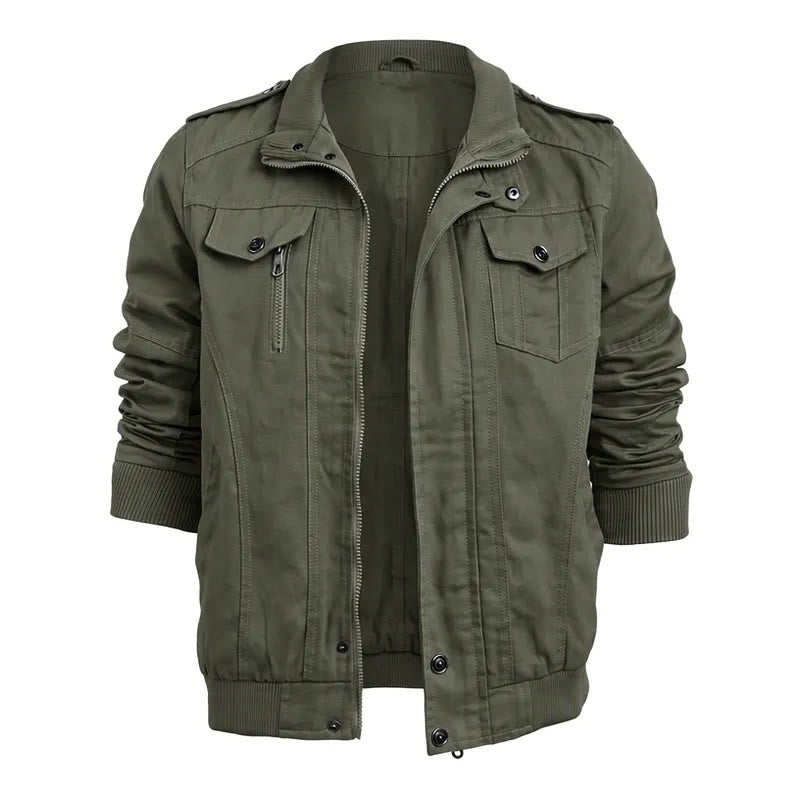 Veste cargo robuste multipoches pour homme - Vert armée - 6XL - image 2