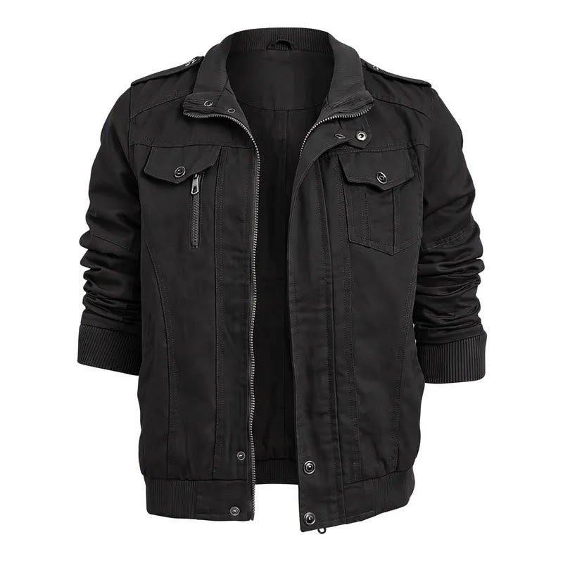 Veste cargo robuste multipoches pour homme - Noir - 6XL - image 3