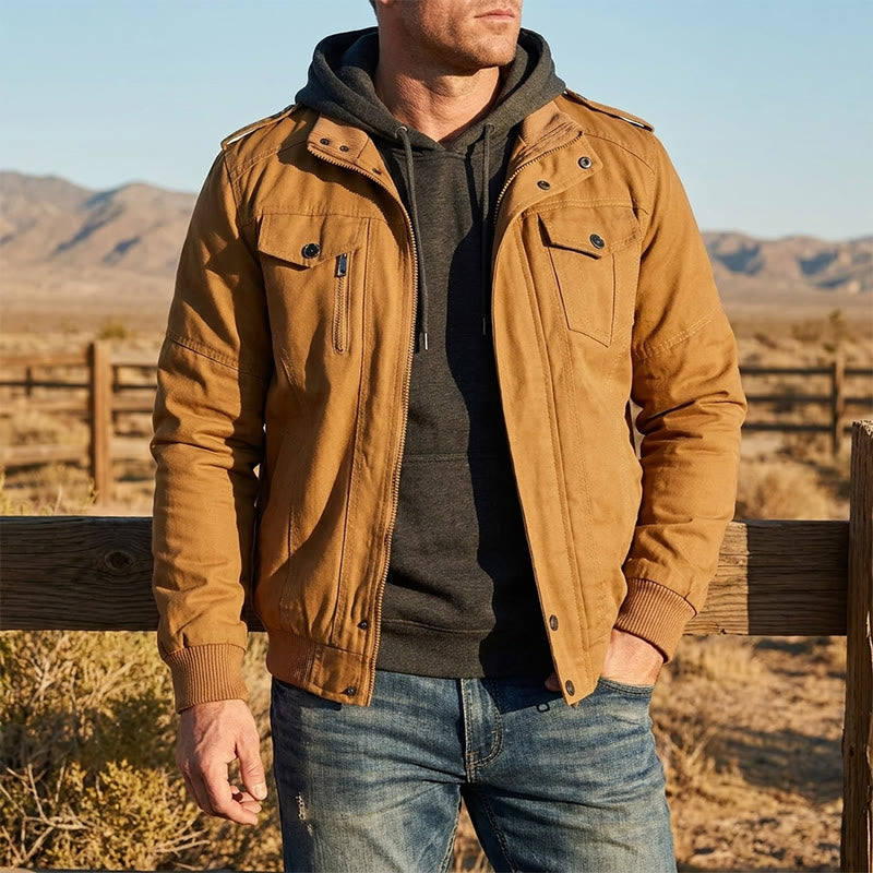 Veste cargo robuste multipoches pour homme - image 0