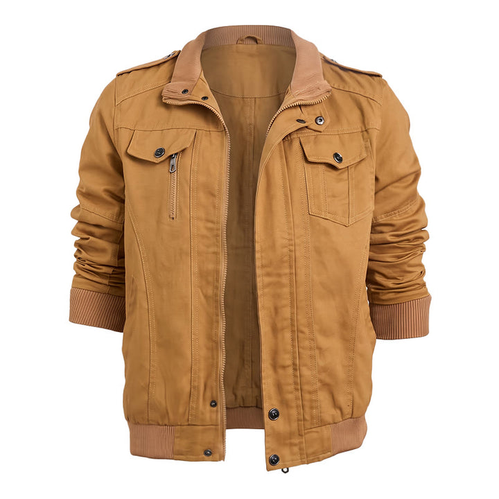Veste cargo robuste multipoches pour homme - Kaki - 6XL - image 1