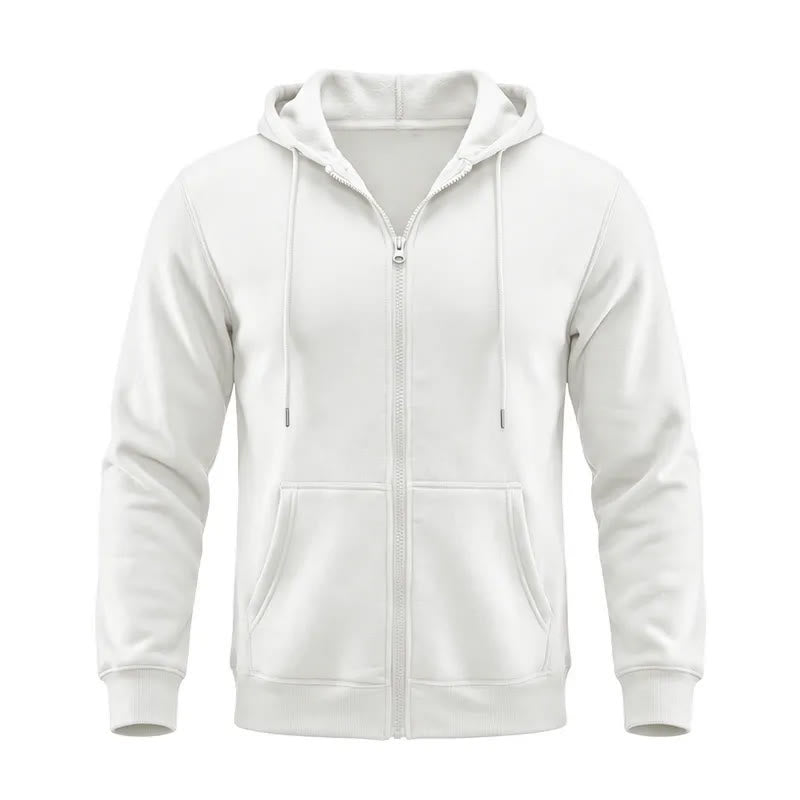 Veste à capuche polaire ample pour homme - Blanc - 3XL - image 3
