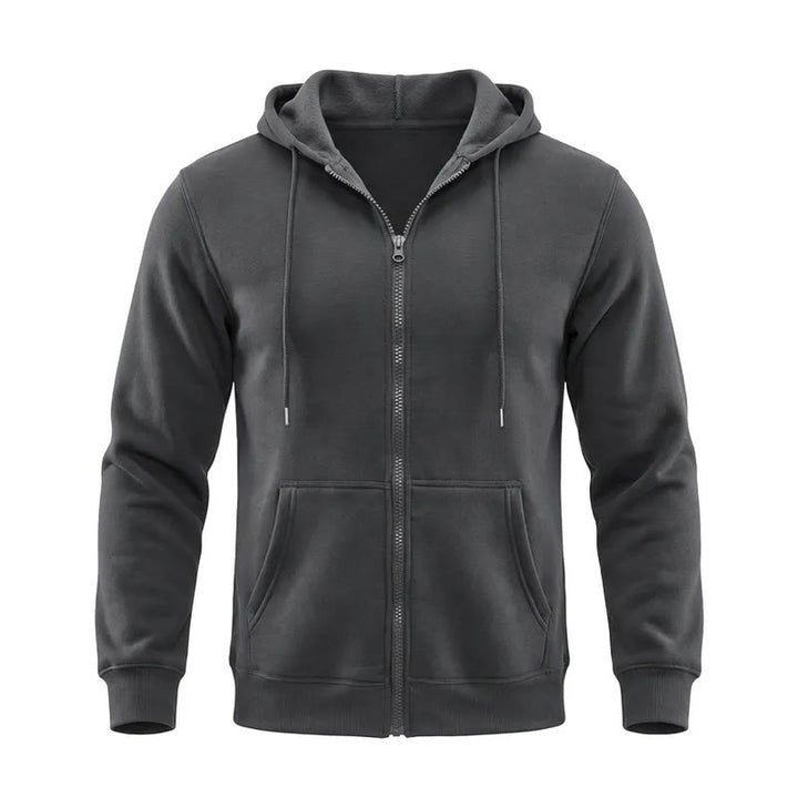 Veste à capuche polaire ample pour homme - Gris foncé - 3XL - image 6