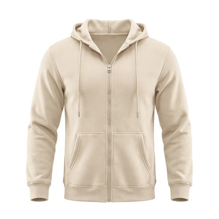 Veste à capuche polaire ample pour homme - Kaki - 3XL - image 14