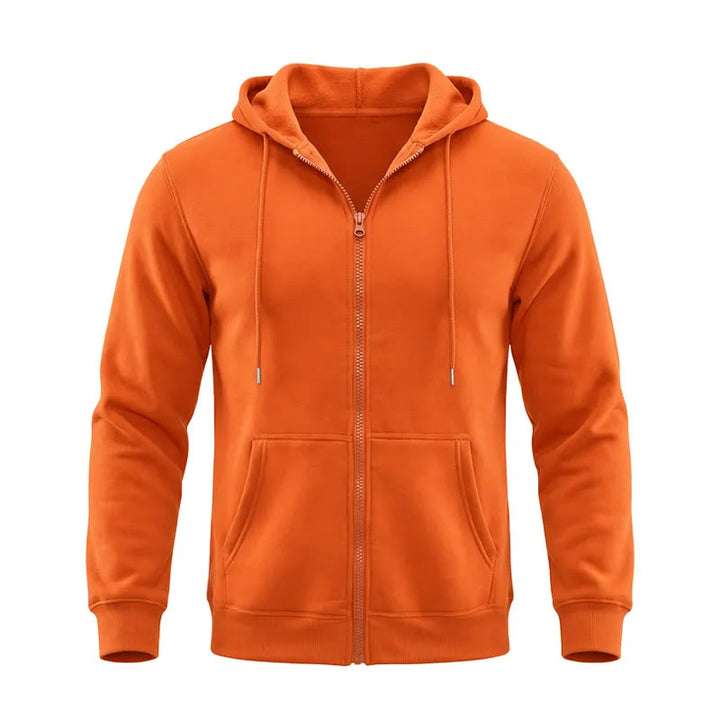 Veste à capuche polaire ample pour homme - Orange - 3XL - image 15