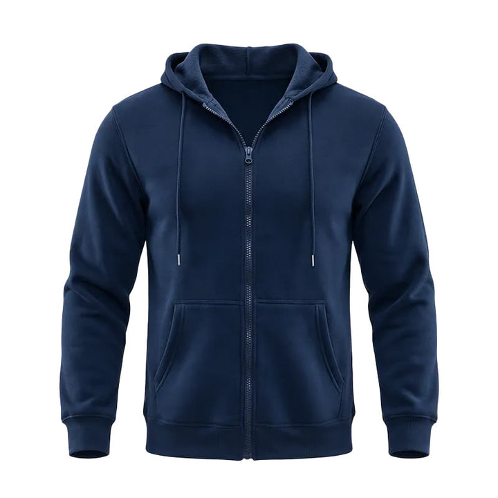 Veste à capuche polaire ample pour homme - Bleu marine - 3XL - image 13