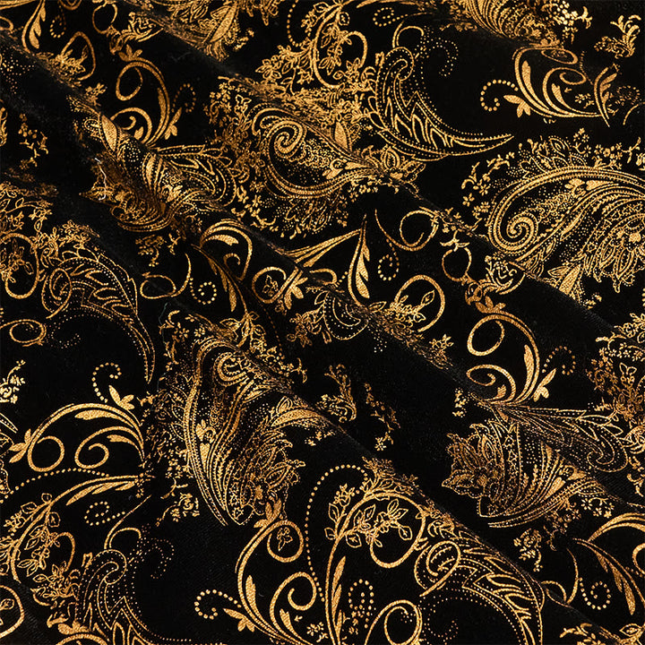 Blazer de luxe pour homme en jacquard floral doré - image 9