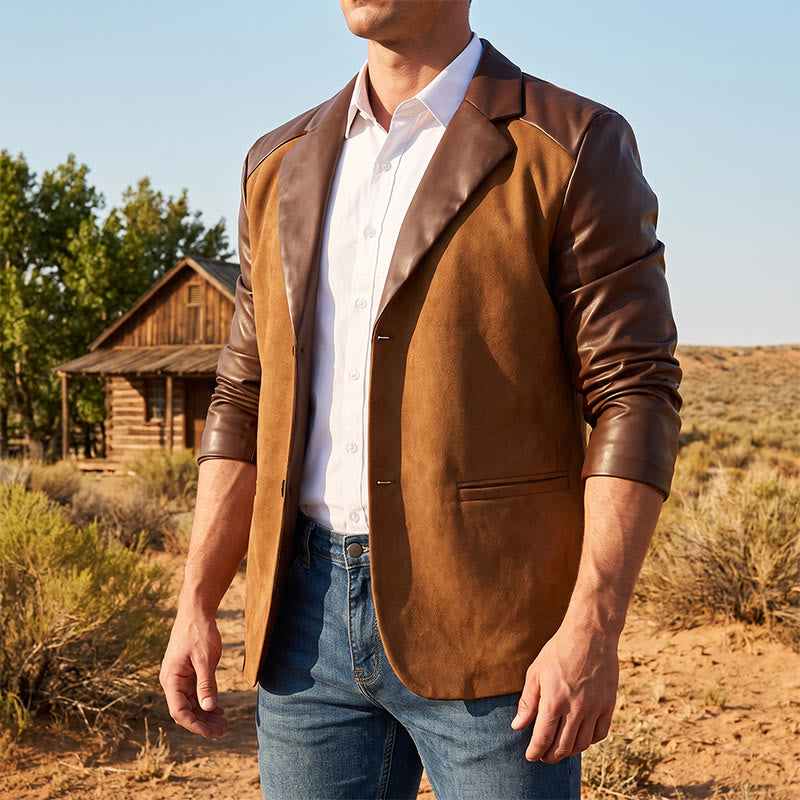 Manteau en cuir décontracté pour homme - image 0