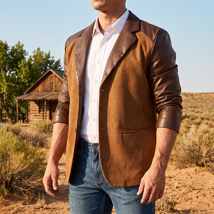 Manteau en cuir décontracté pour homme - image 0