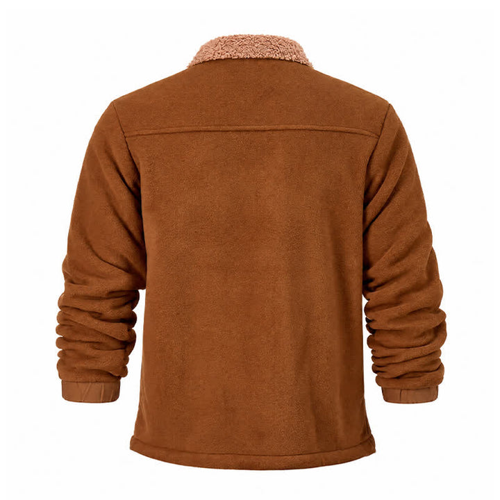 Veste d'extérieur pour homme en velours côtelé à capuche confortable avec col en polaire - image 9
