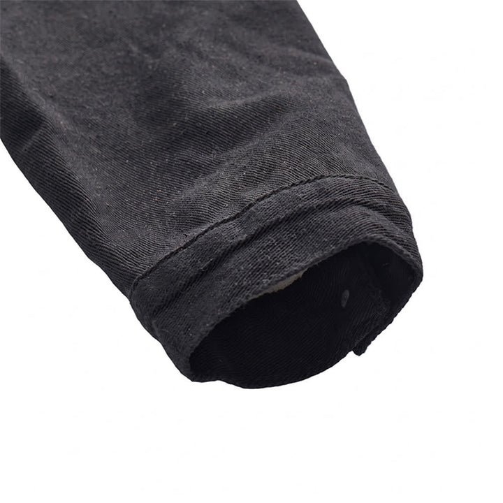 Veste trucker en jean chaud pour homme avec col en polaire - image 8