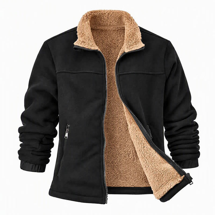 Veste thermique épaisse zippée pour homme, col montant, idéale pour l'hiver. - image 14