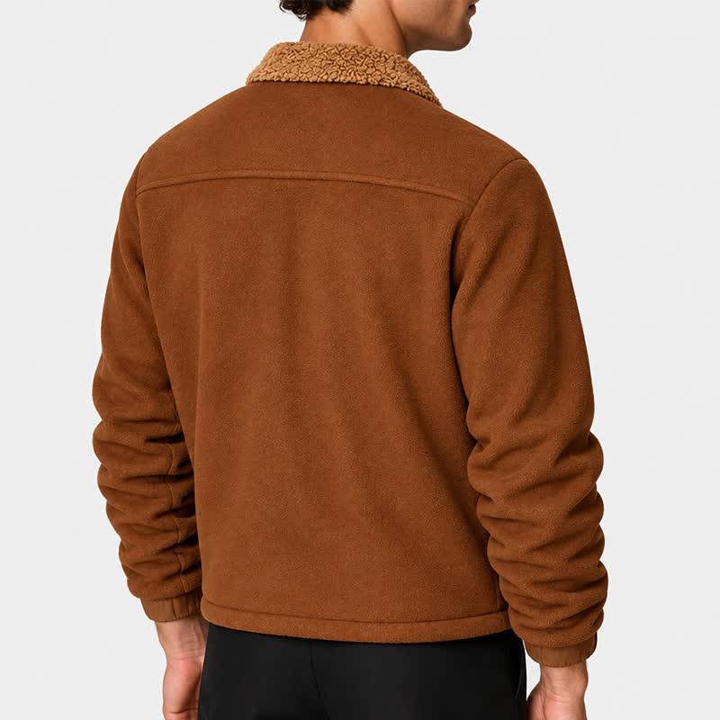 Veste thermique épaisse zippée pour homme, col montant, idéale pour l'hiver. - image 2