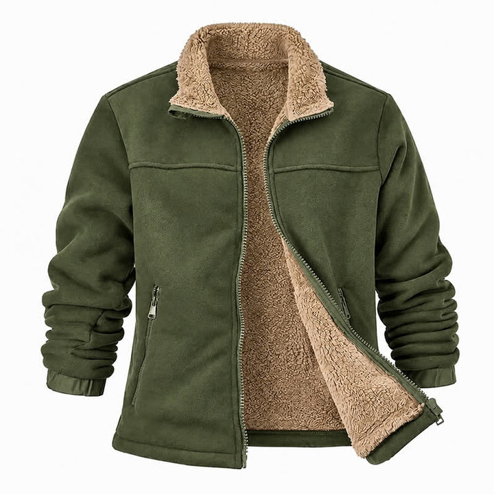Veste thermique épaisse zippée pour homme, col montant, idéale pour l'hiver. - image 16