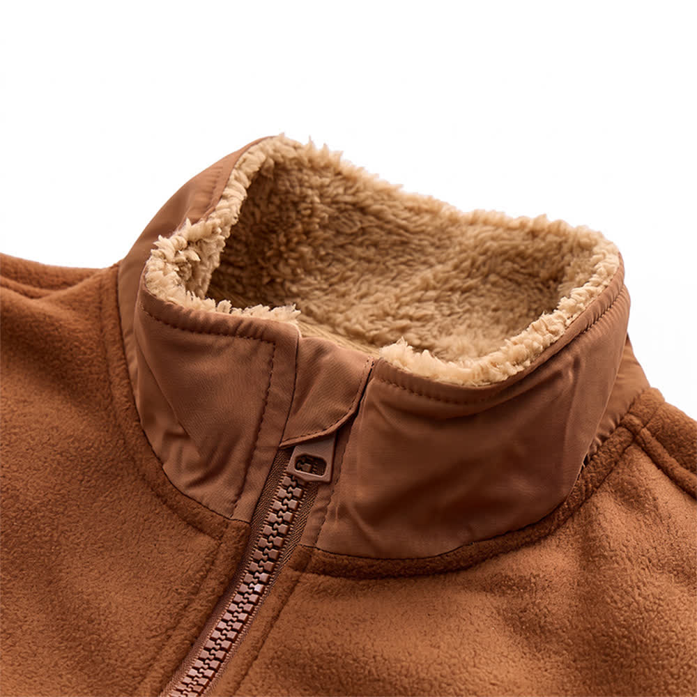 Veste thermique épaisse zippée pour homme, col montant, idéale pour l'hiver. - image 7