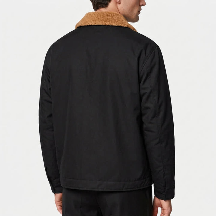 Veste western pour homme en toile à imprimé taureau et col montant - image 2