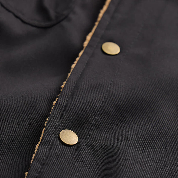 Veste western pour homme en toile à imprimé taureau et col montant - image 11