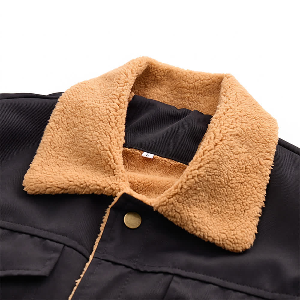 Veste western pour homme en toile à imprimé taureau et col montant - image 7