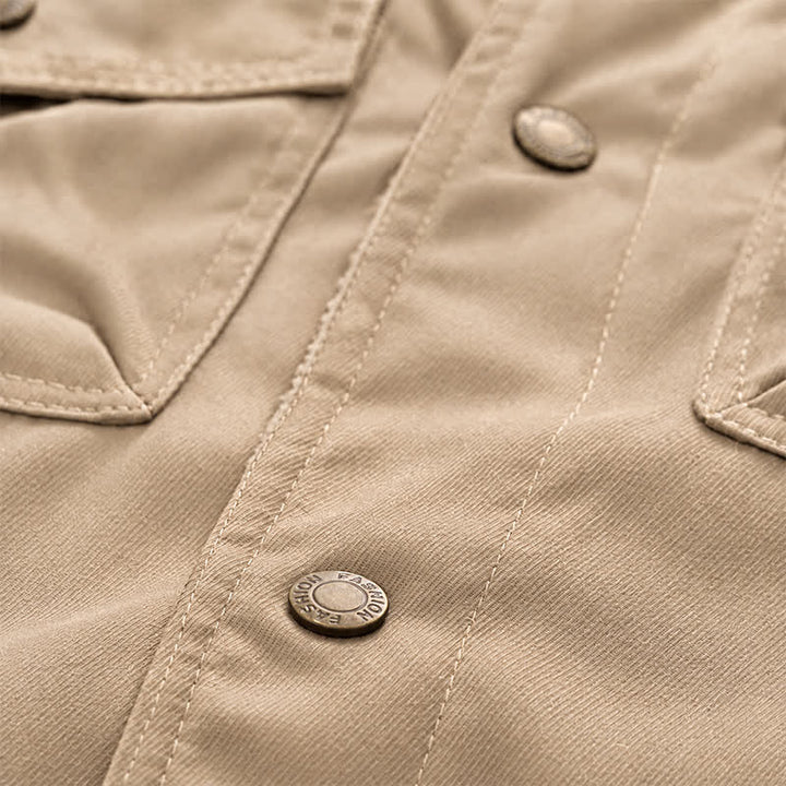 Veste de camionneur d'hiver vintage pour homme, épaisse et chaude en toile. - image 5