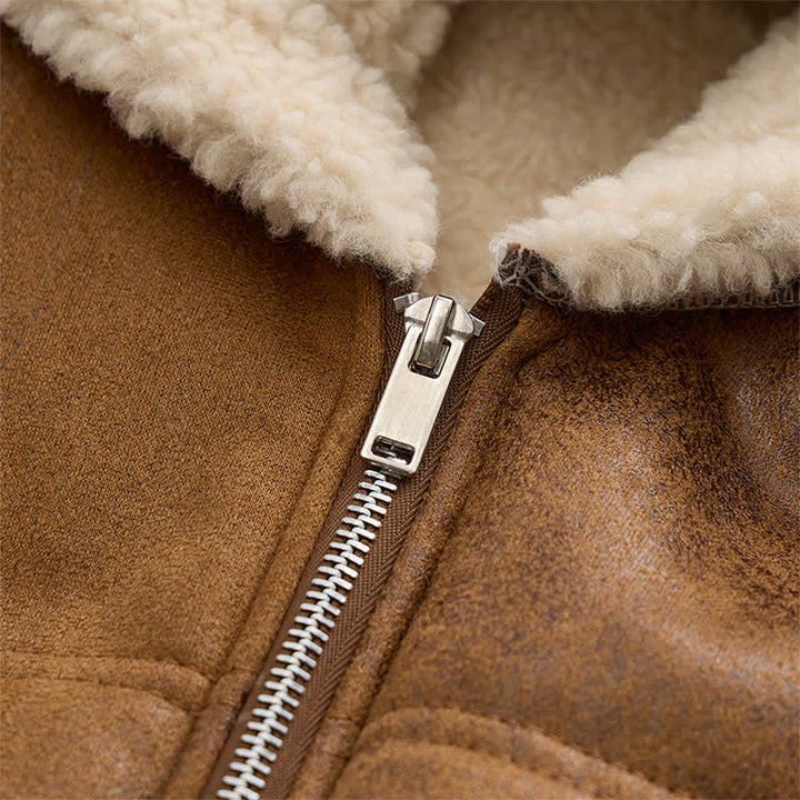 Gilet sans manches doublé épais en similicuir pour homme avec capuche - image 8