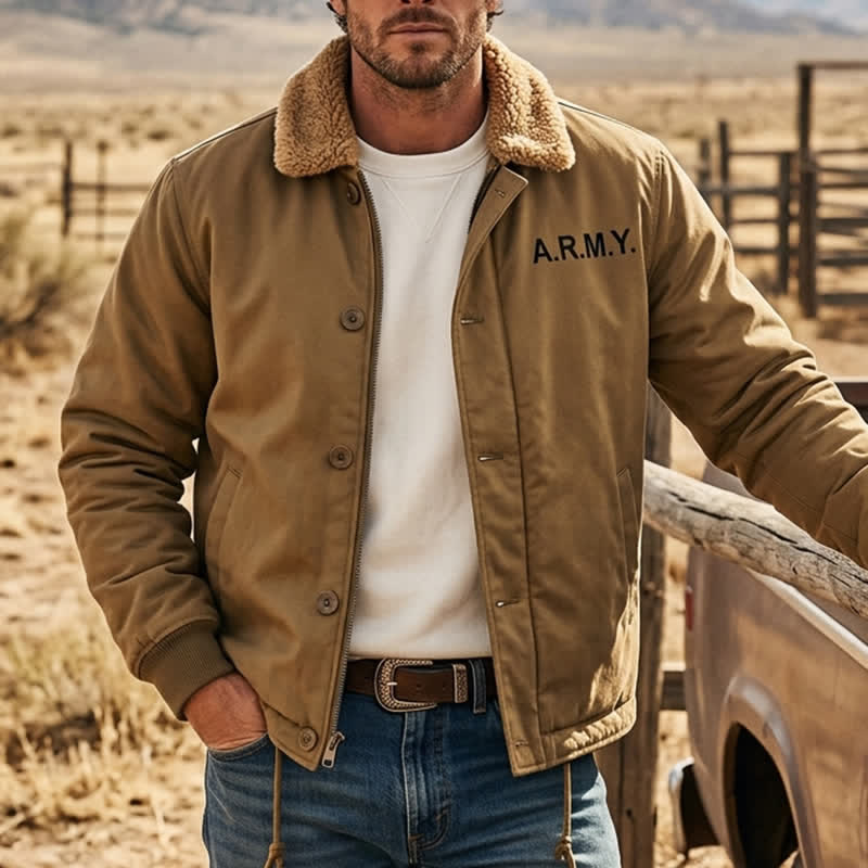 Veste militaire chaude pour homme, style bomber d'hiver - Vert armée - 4XL - image 0