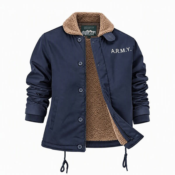 Veste militaire chaude pour homme, style bomber d'hiver - image 13
