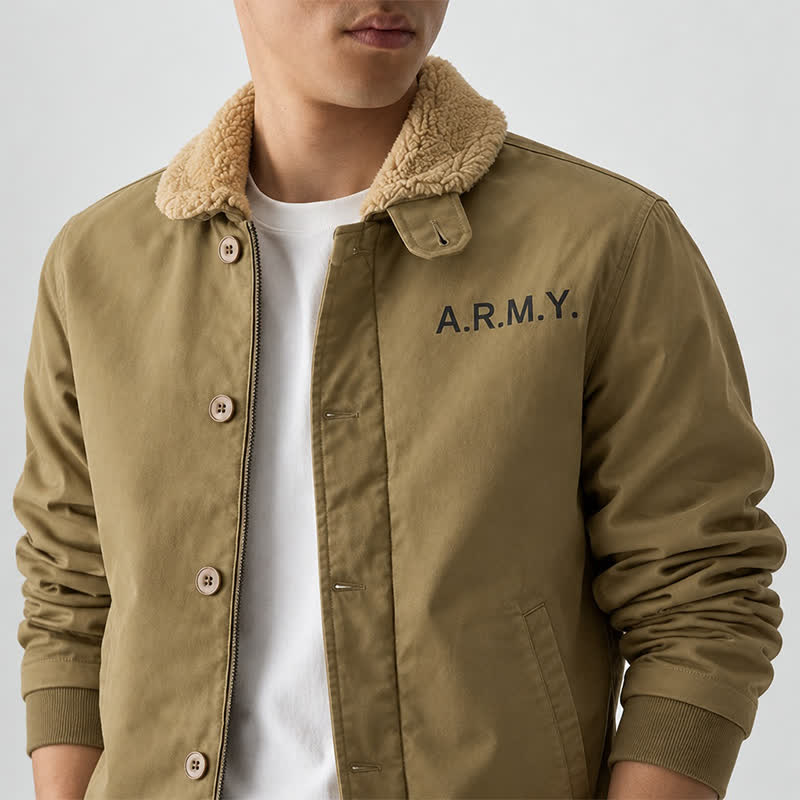 Veste militaire chaude pour homme, style bomber d'hiver - image 3