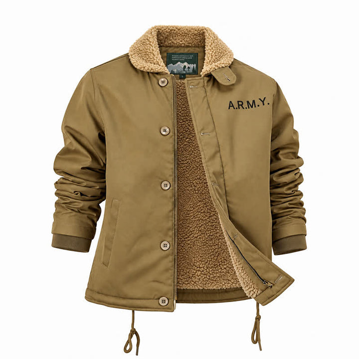 Veste militaire chaude pour homme, style bomber d'hiver - image 11