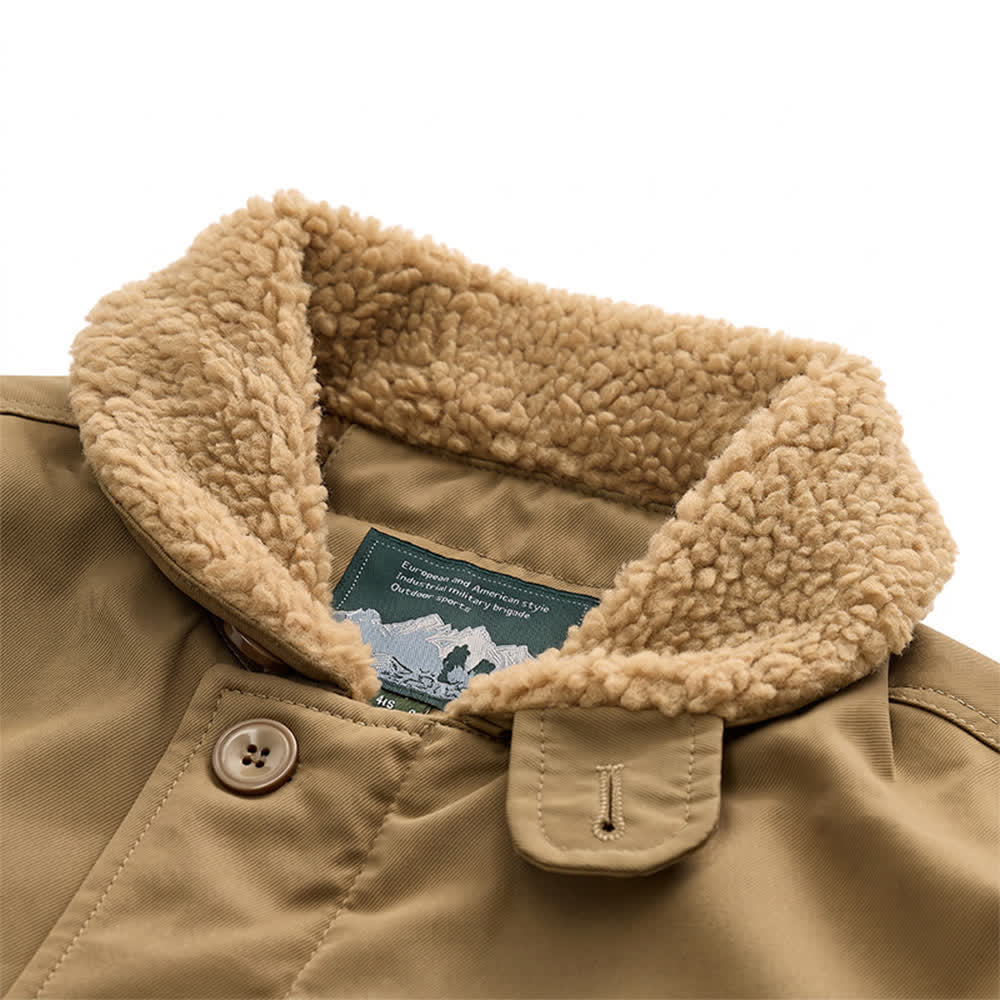 Veste militaire chaude pour homme, style bomber d'hiver - image 5