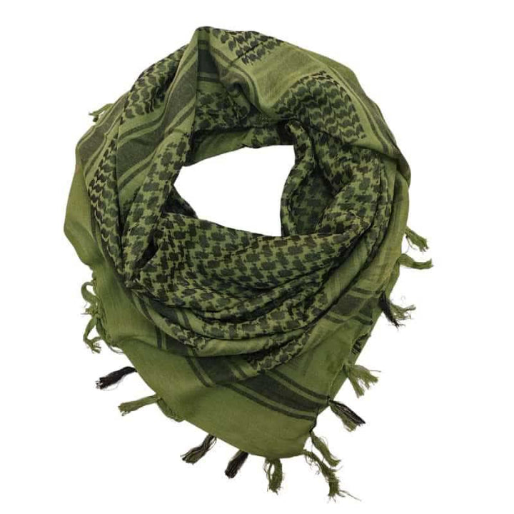 Foulard léger à motif pied-de-poule, style tactique désertique - Vert clair - image 12