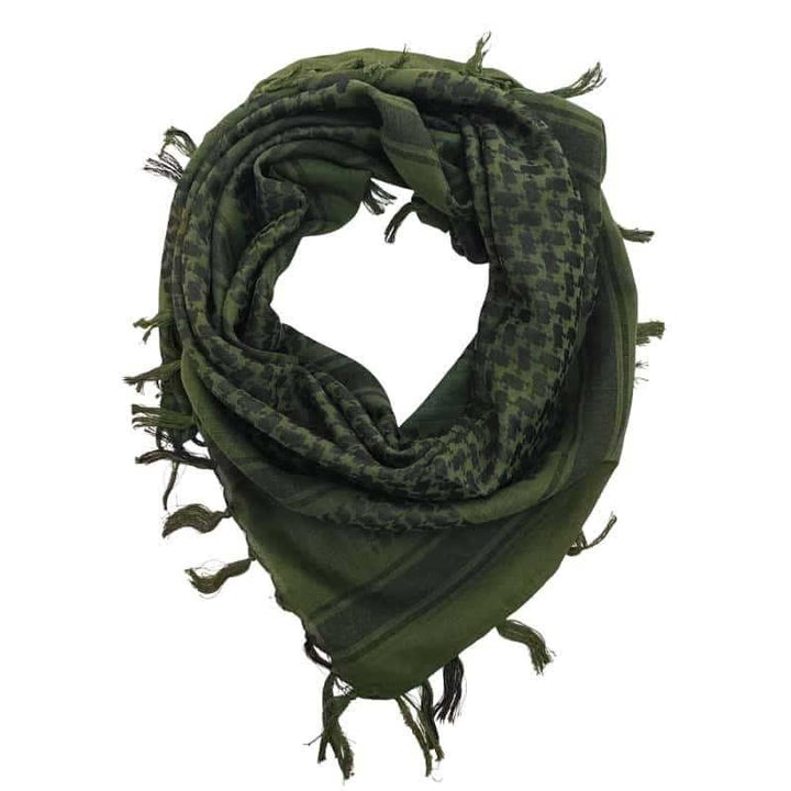 Foulard léger à motif pied-de-poule, style tactique désertique - Vert armée - image 8