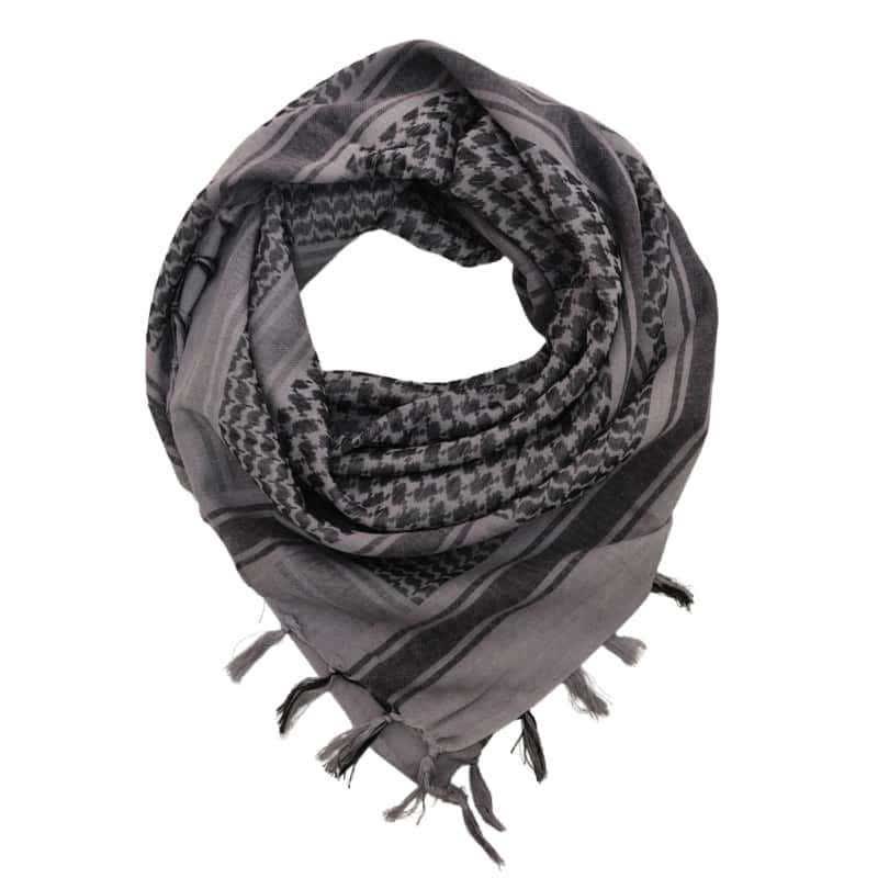Foulard léger à motif pied-de-poule, style tactique désertique - Gris - image 14