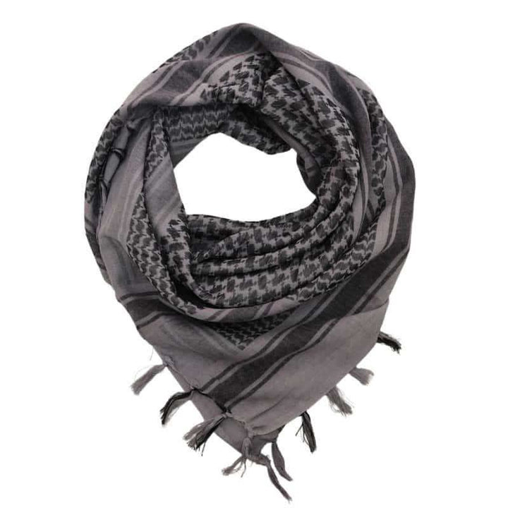 Foulard léger à motif pied-de-poule, style tactique désertique - Gris - image 14