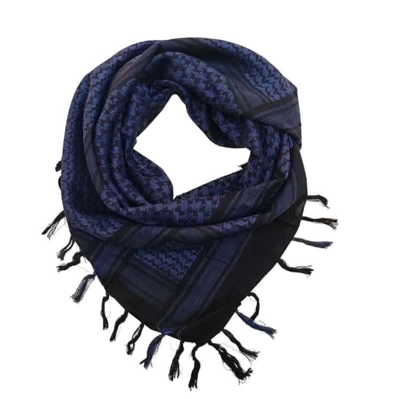 Foulard léger à motif pied-de-poule, style tactique désertique - Bleu foncé - image 17