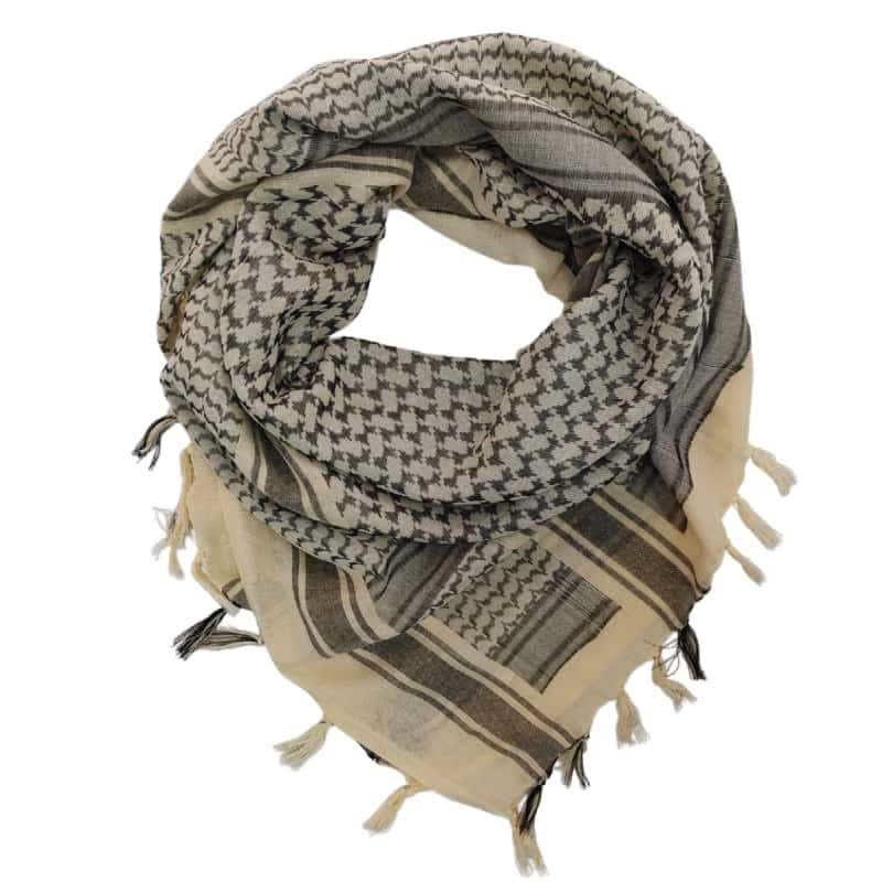 Foulard léger à motif pied-de-poule, style tactique désertique - Beige - image 7