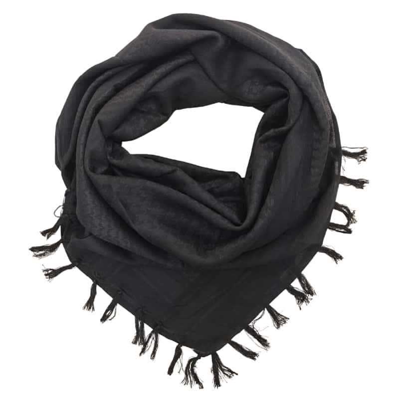 Foulard léger à motif pied-de-poule, style tactique désertique - Noir - image 10