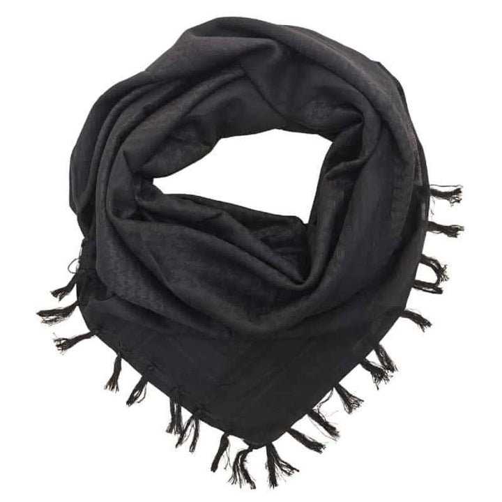 Foulard léger à motif pied-de-poule, style tactique désertique - Noir - image 10