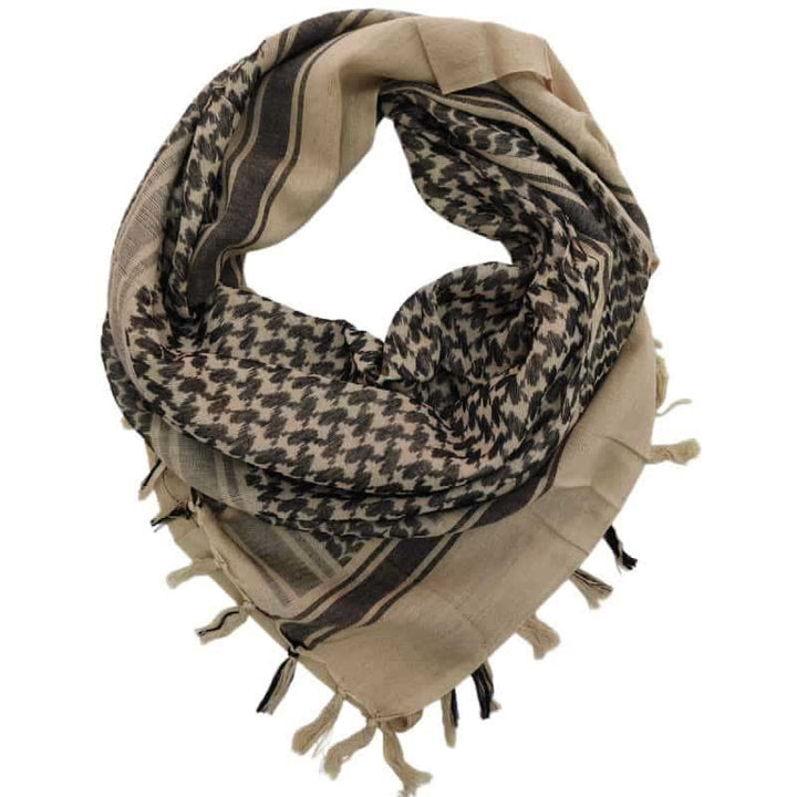 Foulard léger à motif pied-de-poule, style tactique désertique - Kaki - image 13