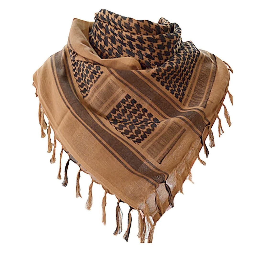 Foulard léger à motif pied-de-poule, style tactique désertique - image 0