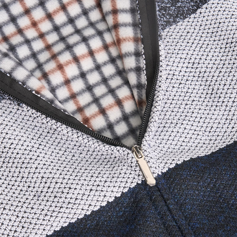 Gilet en maille doublé polaire à blocs de couleur pour homme - image 6