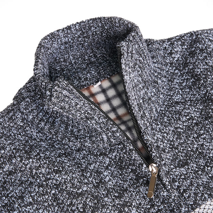 Gilet en maille doublé polaire à blocs de couleur pour homme - image 5