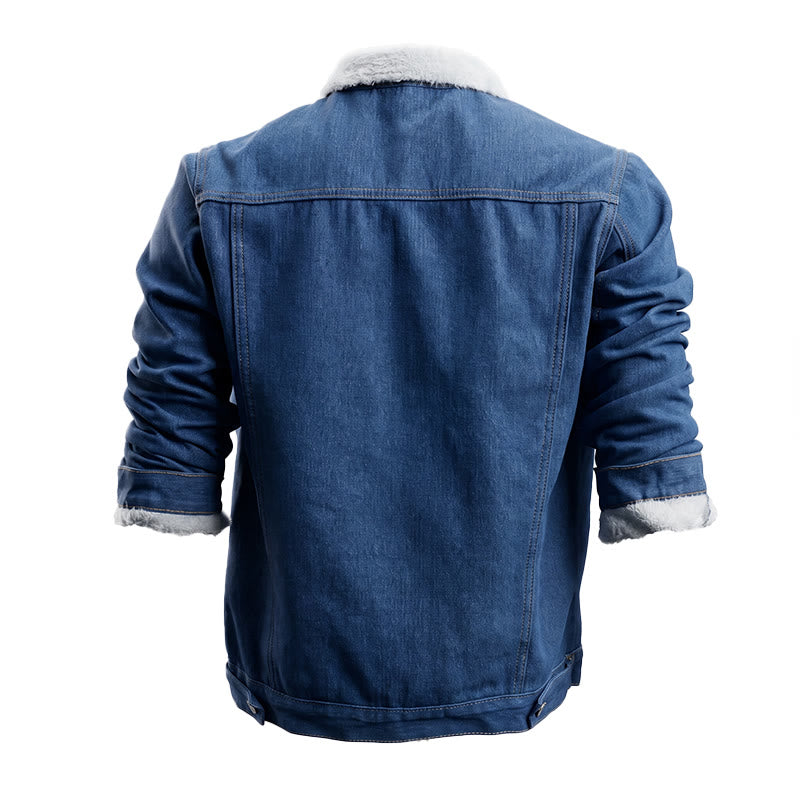 Veste en jean doublée polaire pour homme - image 9