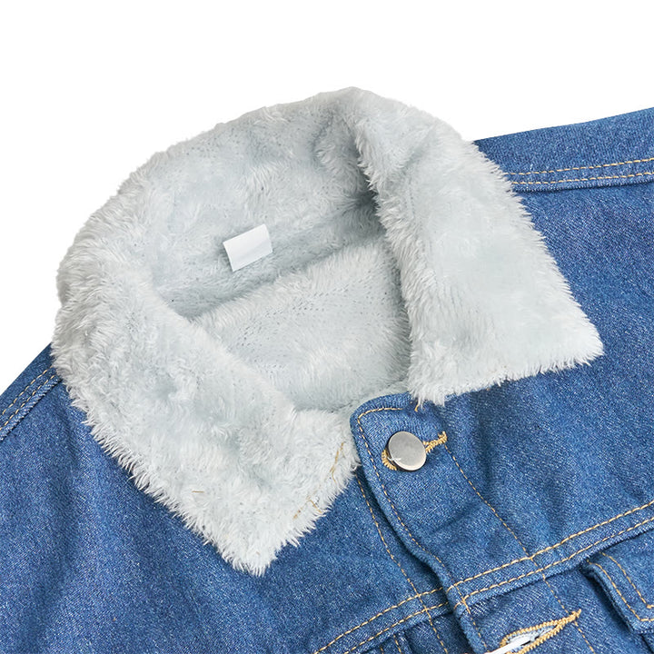 Veste en jean doublée polaire pour homme - image 4