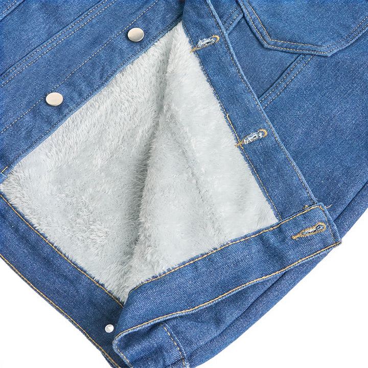Veste en jean doublée polaire pour homme - image 5