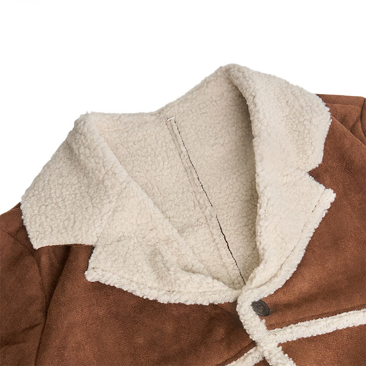 Manteau en peau lainée style britannique pour hommes - image 3