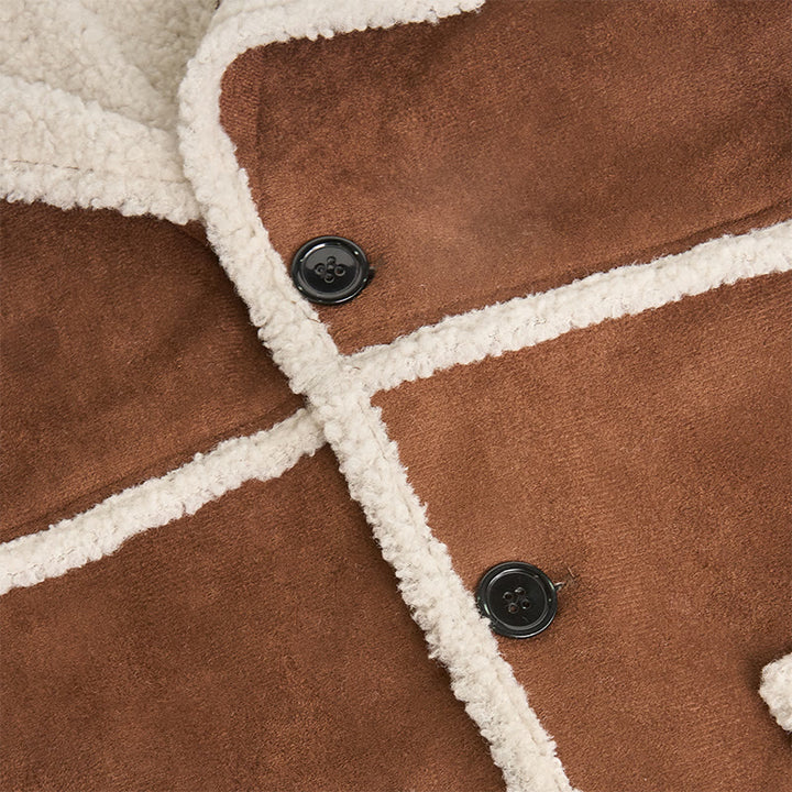 Manteau en peau lainée style britannique pour hommes - image 4