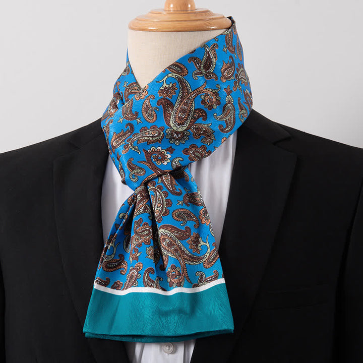 Écharpe Ascot fine pour homme, aspect soie, idéale pour les affaires. - Style n° 7 - image 7