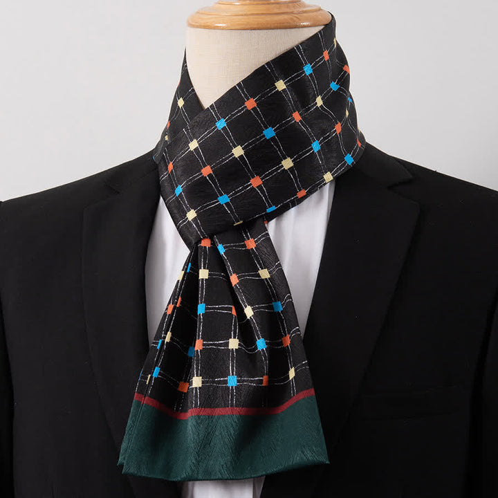 Écharpe Ascot fine pour homme, aspect soie, idéale pour les affaires. - Style n° 9 - image 9