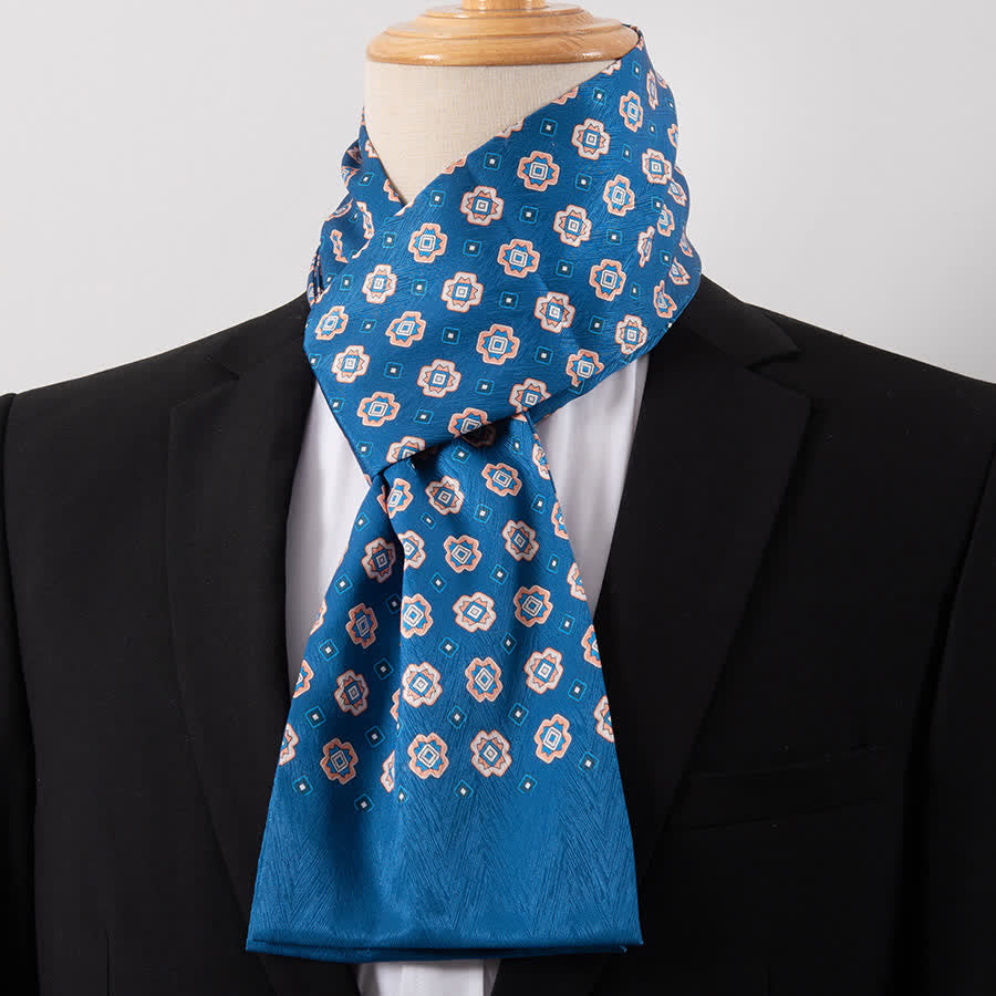 Écharpe Ascot fine pour homme, aspect soie, idéale pour les affaires. - Style n° 36 - image 36