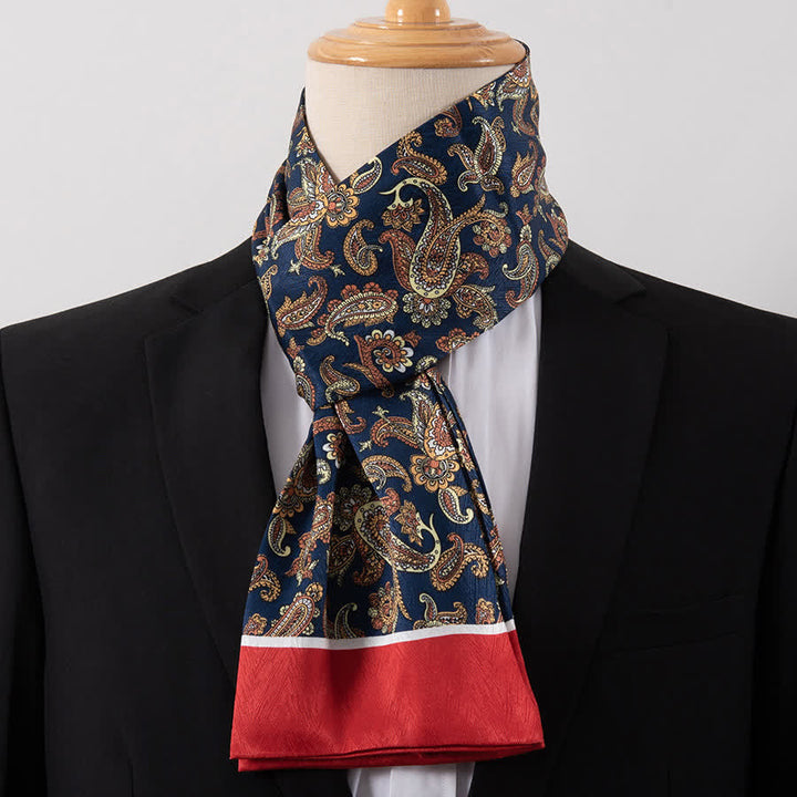 Écharpe Ascot fine pour homme, aspect soie, idéale pour les affaires. - Style n° 5 - image 5